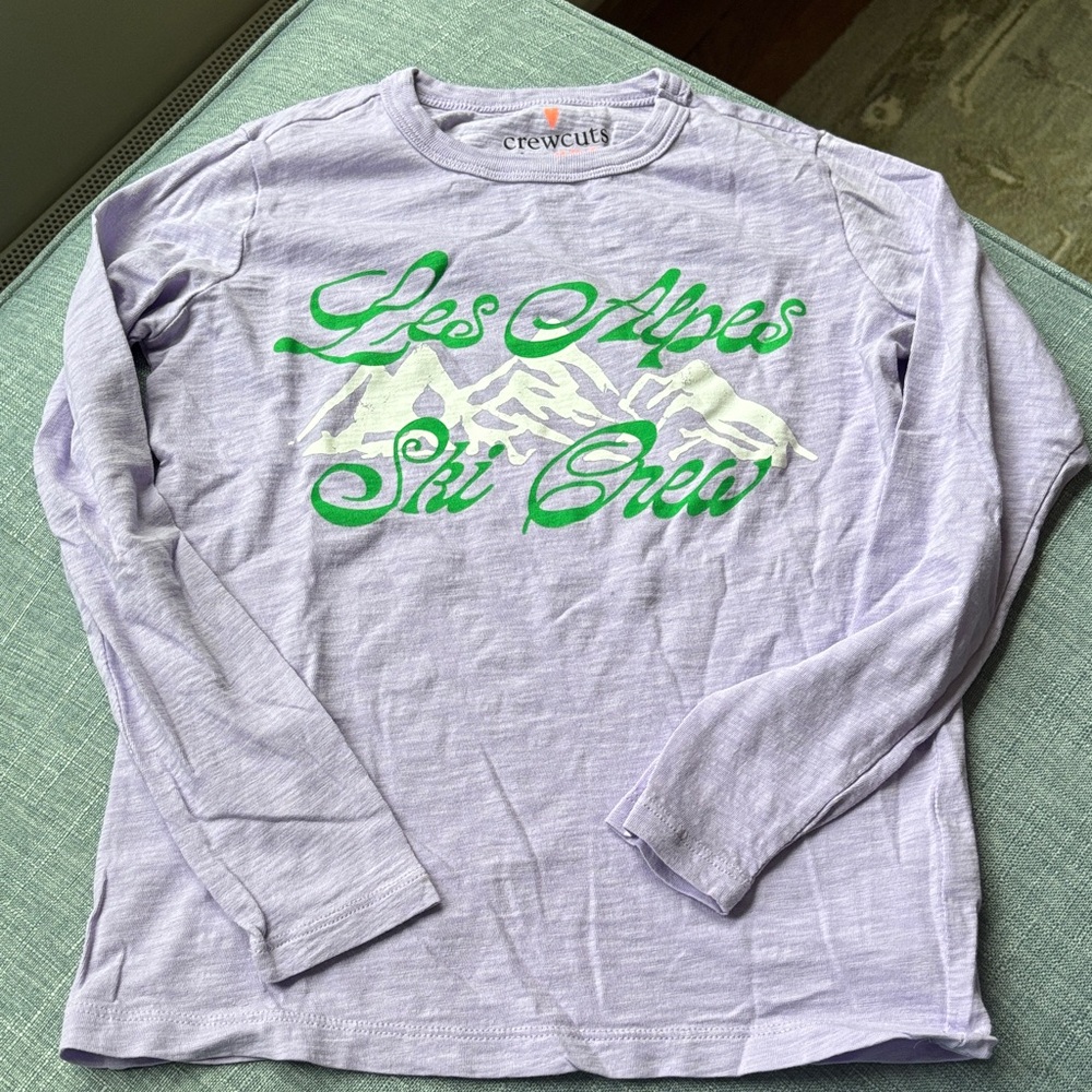 Crewcuts Lavender Les Alpes Ski Crew Tee